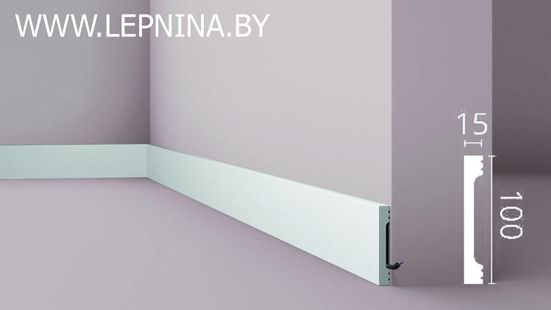 NMC WALLSTYL профиль FD10 выс.плотности 100х15мм белый 16шт/кор *